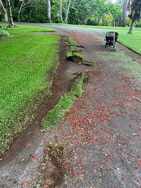Edging the Walkways - After